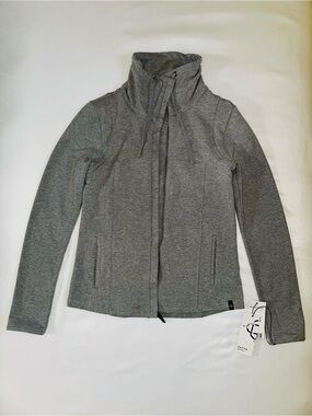 SATVA Women's Gray High-Neck Zip Yoga Jacket